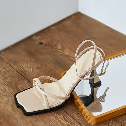 Retro Open Toe Stiletto High Heel Sandals