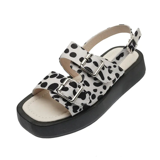 Simple Leopard Print Sandals