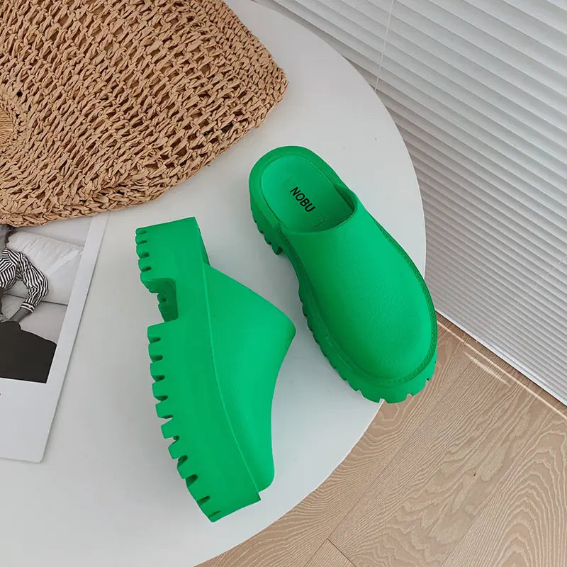 Casual Thick Bottom Outer Wear Toe Shoes