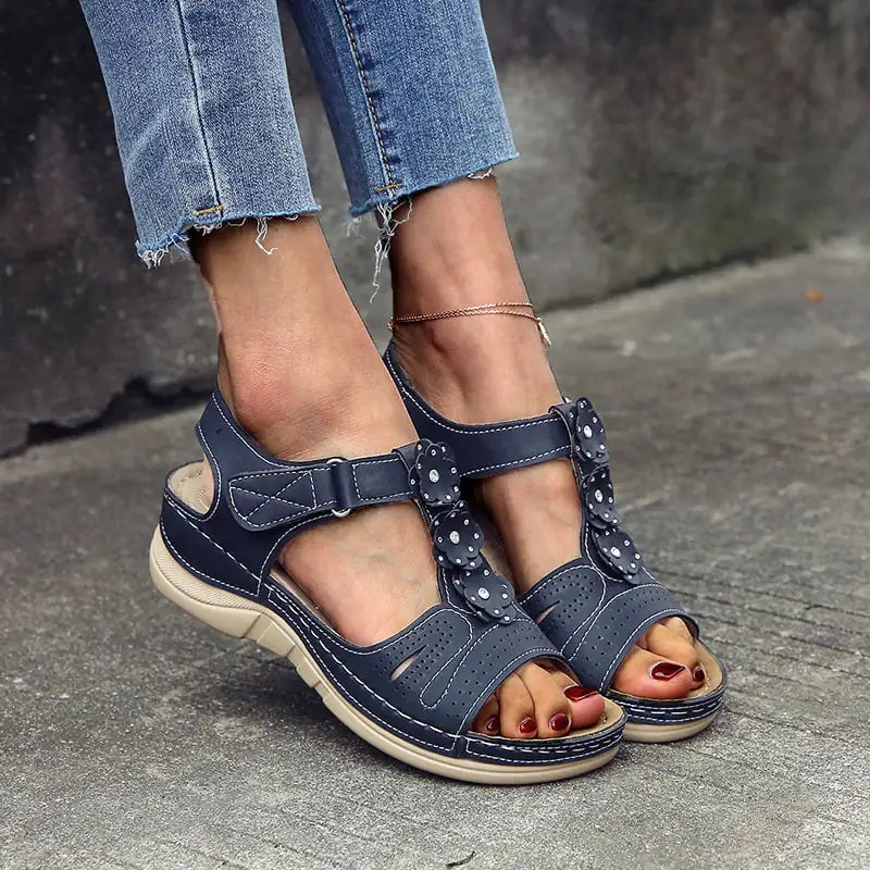 Flower Platform Sandals for Beach Wear