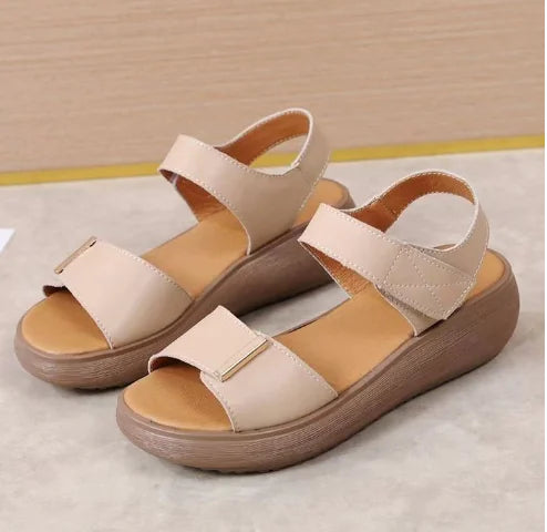 Women's Platform Leather Orthopedic Sandals
