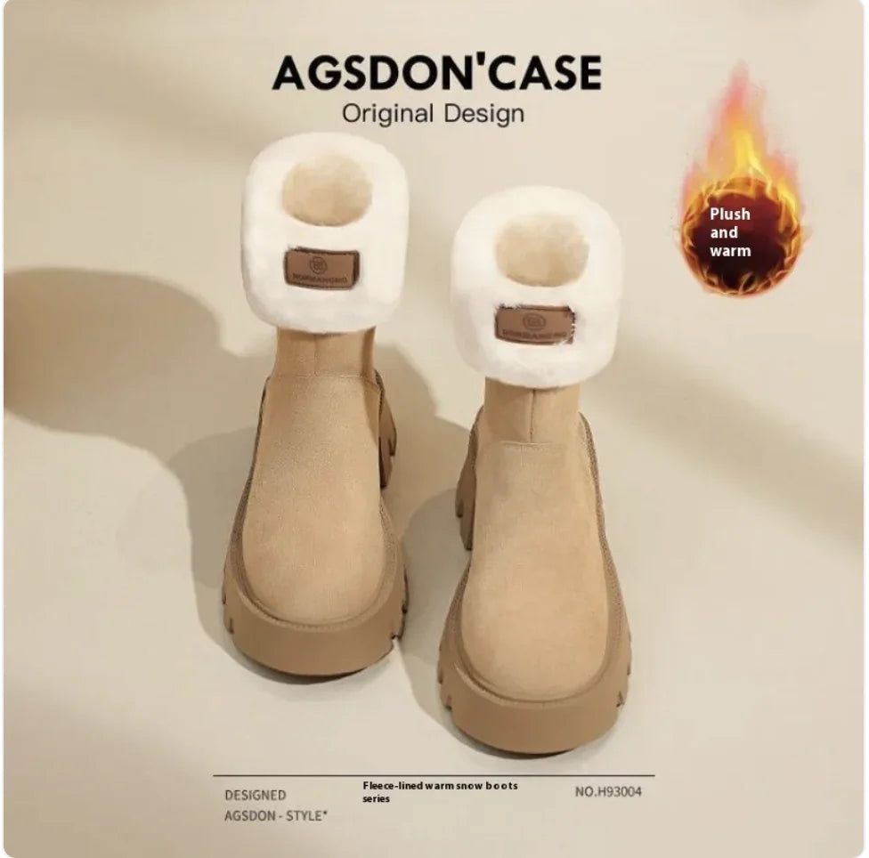 Winter Fleece-Lined Thermal Shoes
