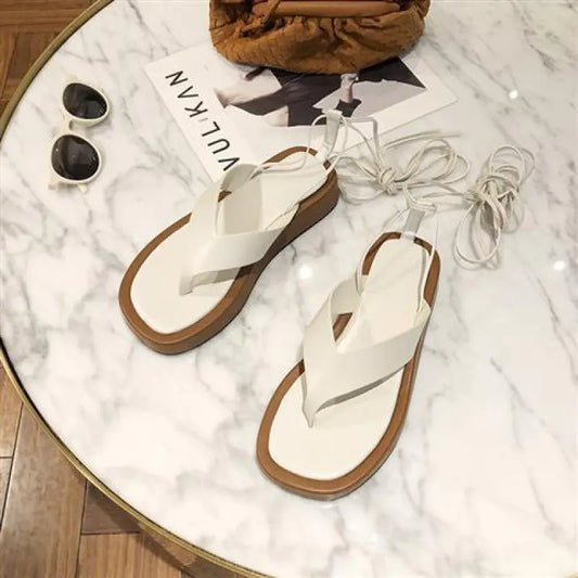 Vintage Lace-Up Roman Shoes
