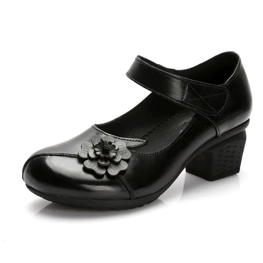 Genuine Leather Vintage Mary Jane Shoes