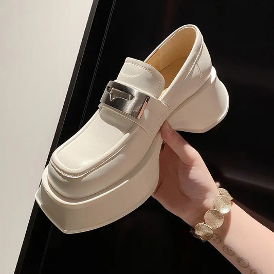 Women's Chunky Heel Slip-On Shoes