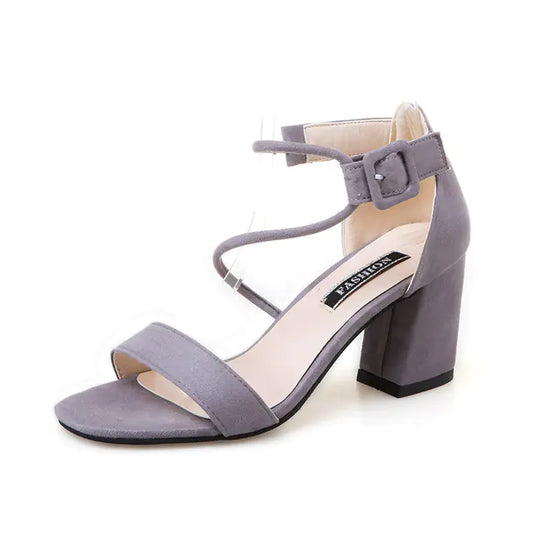 Chunky High Heel Ankle Strap